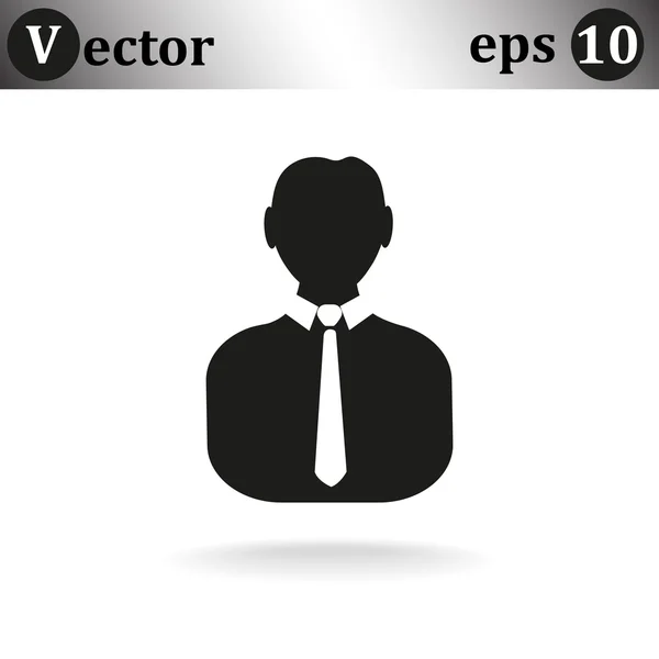 Icono persona en el botón — Vector de stock