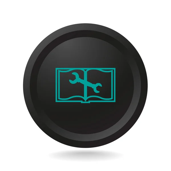 Libro icono web — Vector de stock