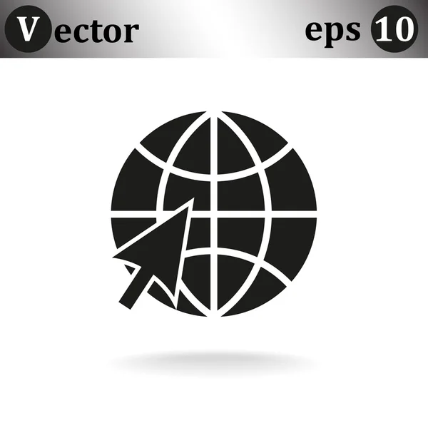 Web Wereldbolicoon — Stockvector