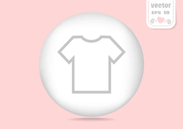 Icono de camiseta simple — Vector de stock