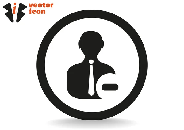 Pictogram contactpersoon verwijderen — Stockvector