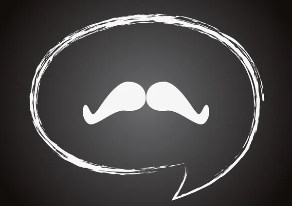 Retro mustache web icon — Stock Vector