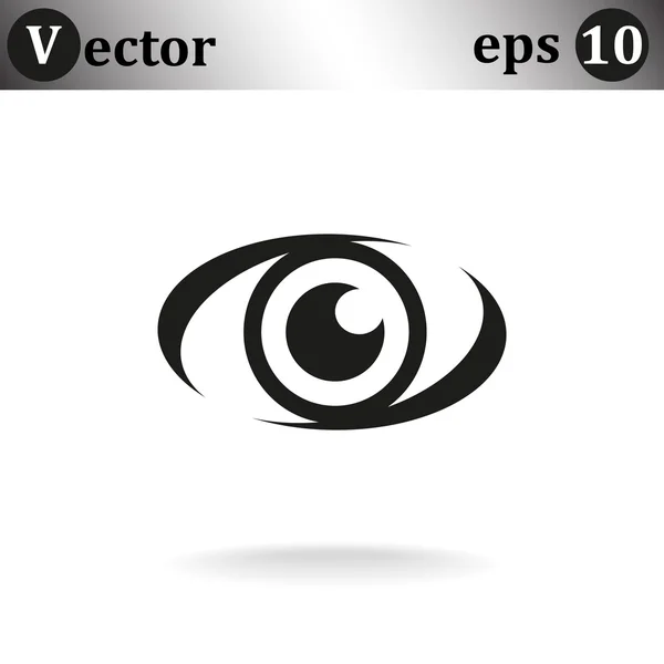 Ojo icono botón — Vector de stock