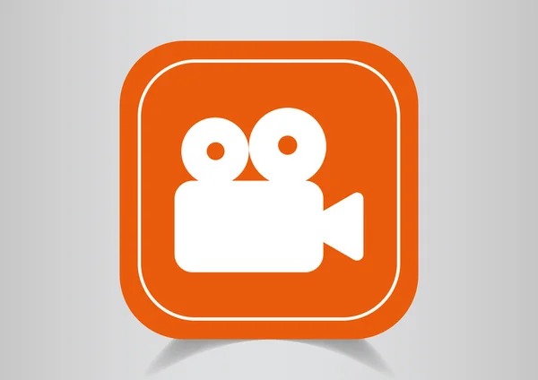 Icon on  orange button — Stock Vector