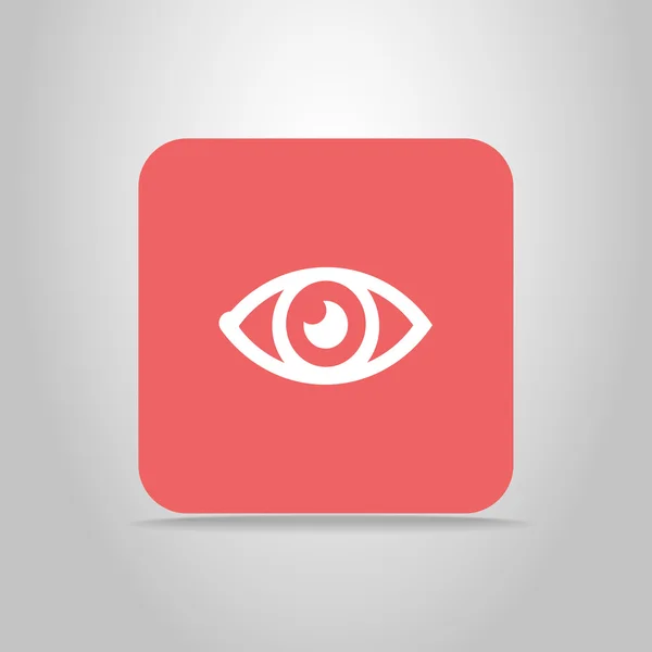 Ojo icono botón — Vector de stock