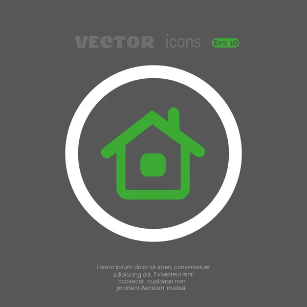 Inicio icono web . — Vector de stock