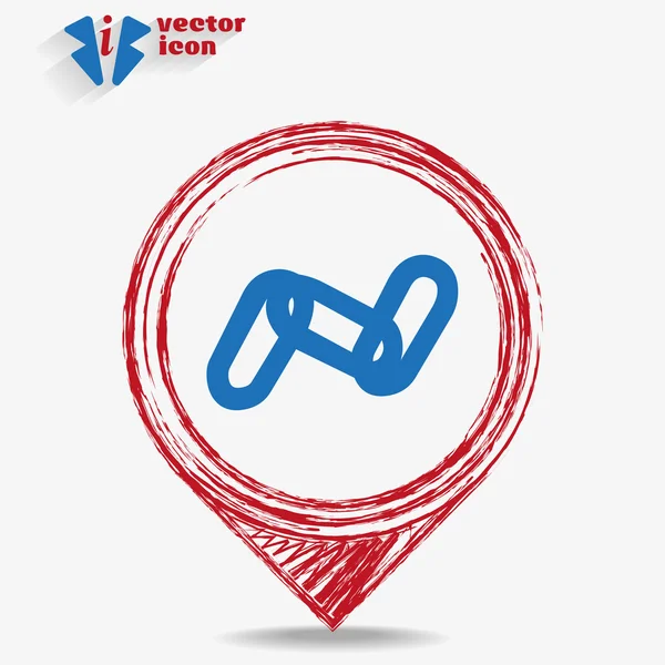 Chain teken mededeling web pictogram — Stockvector