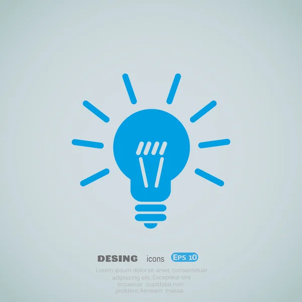 Idées de signe lumineux icône web — Image vectorielle