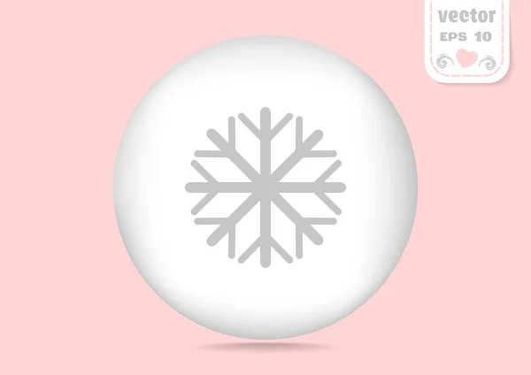 Icône web flocon de neige — Image vectorielle