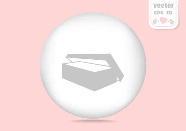Caja icono web — Vector de stock