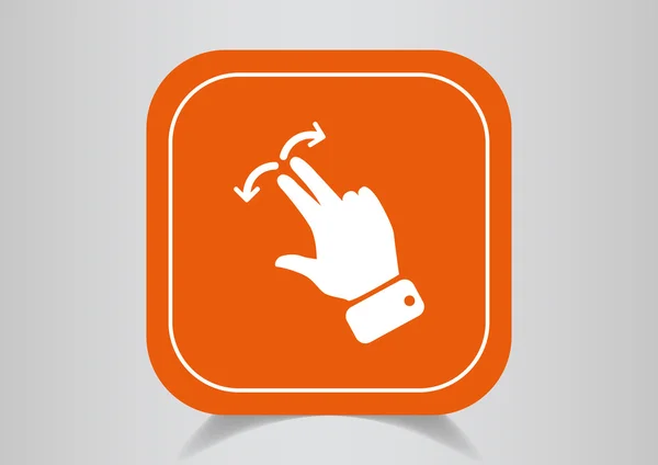 Symbol auf orangefarbenem Knopf — Stockvektor