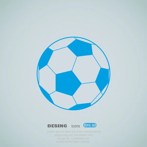 Signo de fútbol icono web — Vector de stock