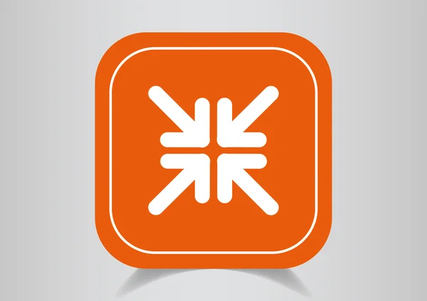 Setas de ícone no botão laranja — Vetor de Stock