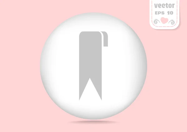 Gris icono web marcador — Vector de stock