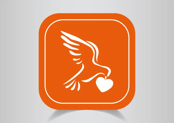 Icon religion on  orange button — Stock Vector