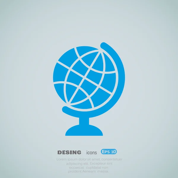 Globo icono web — Vector de stock