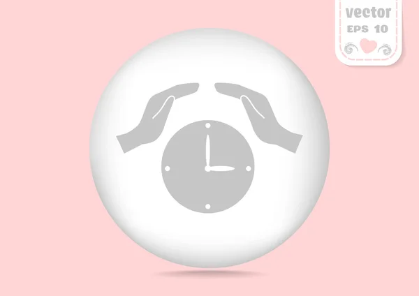 Reloj icono web — Vector de stock