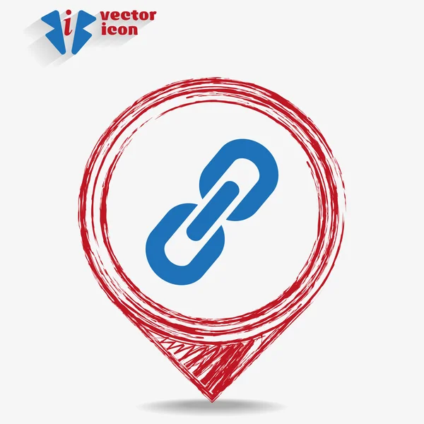 Chain teken mededeling web pictogram — Stockvector