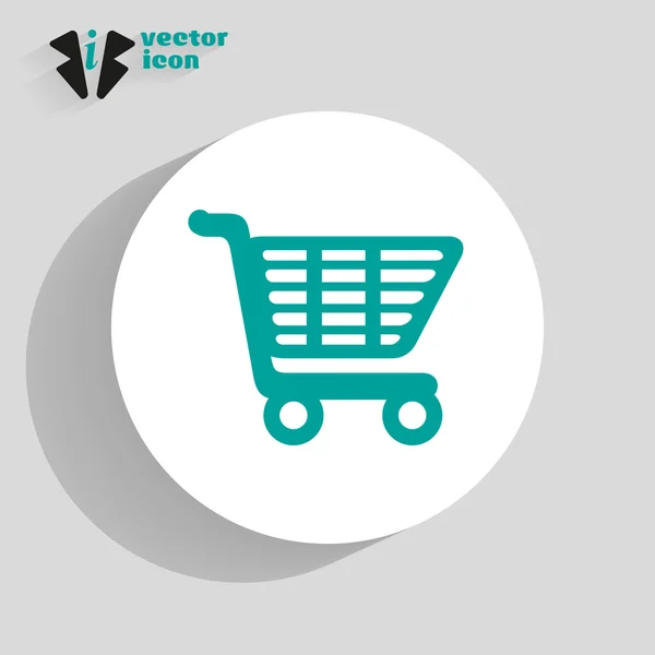 Carro de compras icono web — Vector de stock