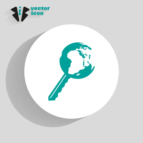 Icono de llave Globe — Vector de stock