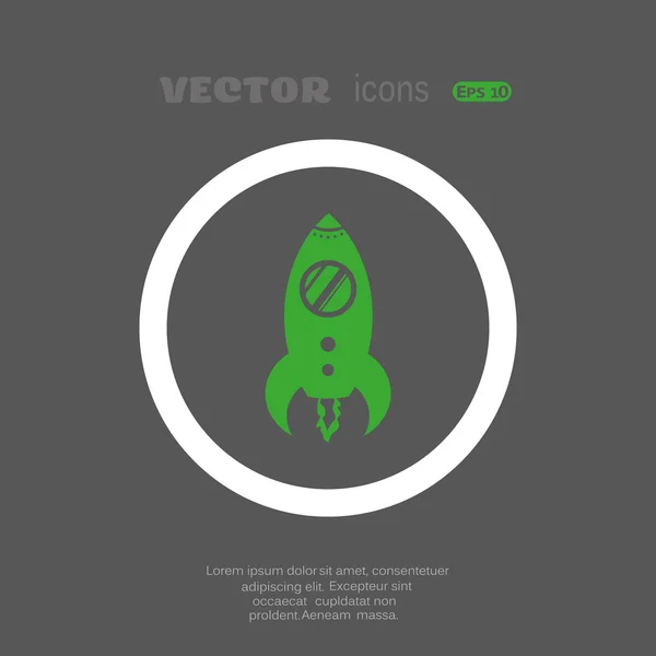 Rocket Web icon — Vector de stoc