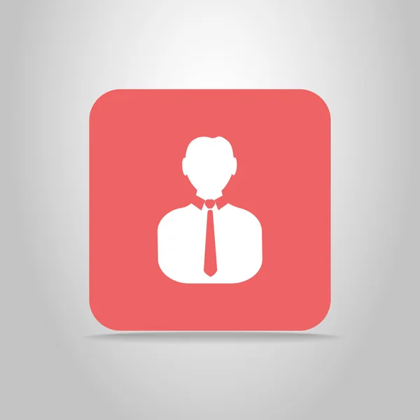 Icon pessoa no botão — Vetor de Stock