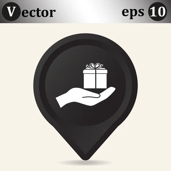 Ikona webové dárek — Stockový vektor