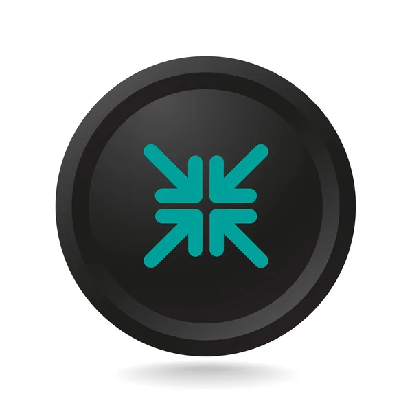 Icon arrows on black button — Stock Vector