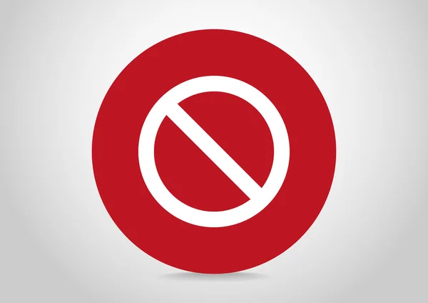 Prohibición Signo Web icono — Vector de stock