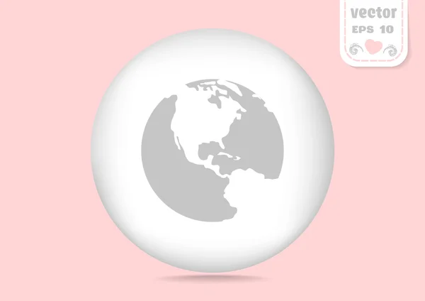 Ikon web bumi - Stok Vektor