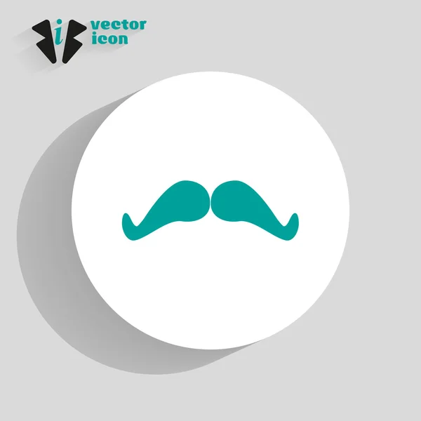 Retro mustache web icon — Stock Vector