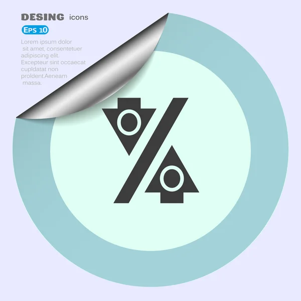 Percentage web pictogram — Stockvector