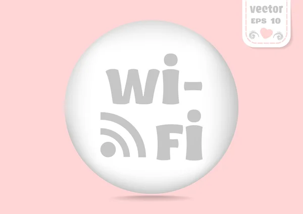 Icône web grise wi-fi — Image vectorielle
