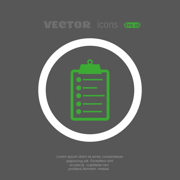 Nota icono web — Vector de stock