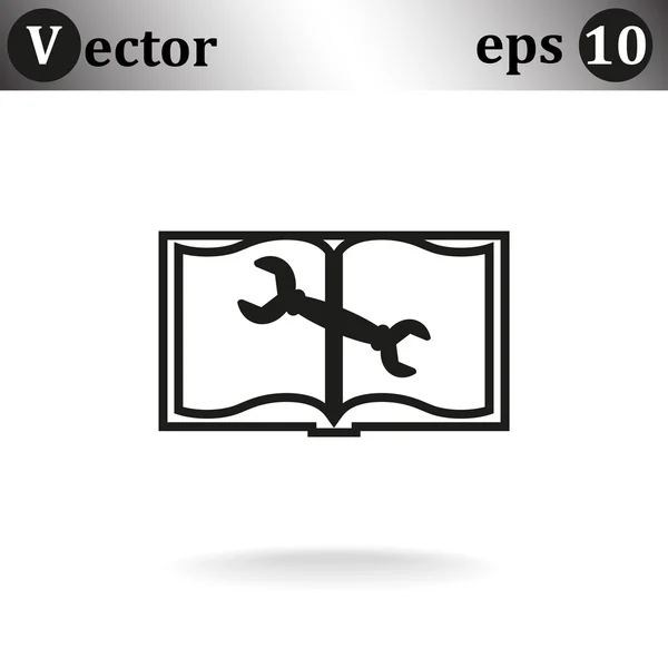 Libro icono web — Vector de stock