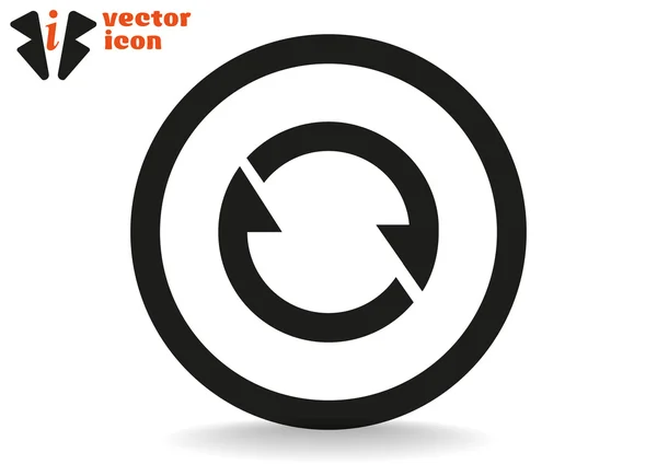 Rotatie cirkel in cirkel geïsoleerd — Stockvector