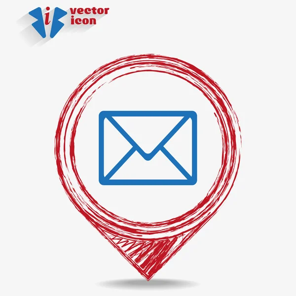 Ícone da web de email . — Vetor de Stock