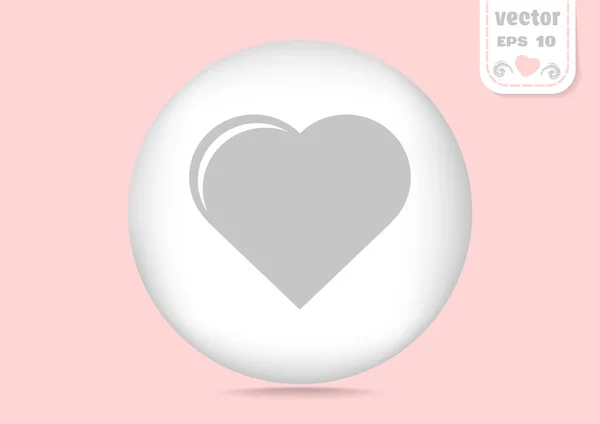 Corazón icono web — Vector de stock