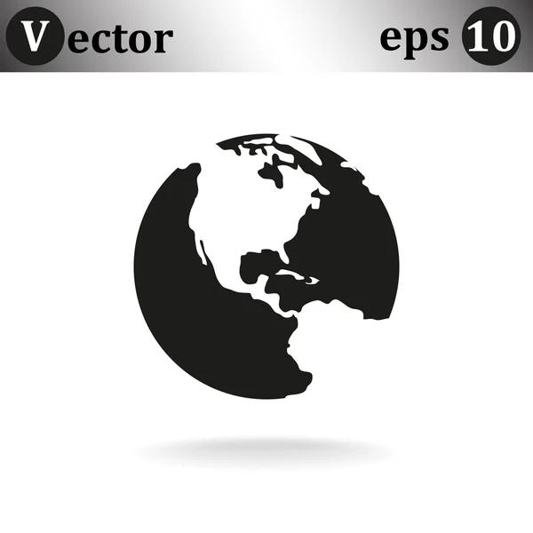 Icono web de tierra — Vector de stock