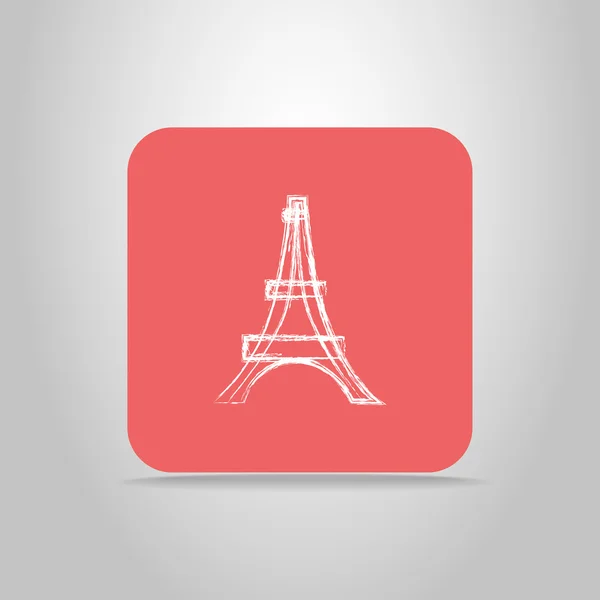 Eiffel toren web pictogram — Stockvector