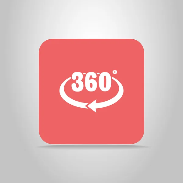 Icono web de 360 grados — Vector de stock