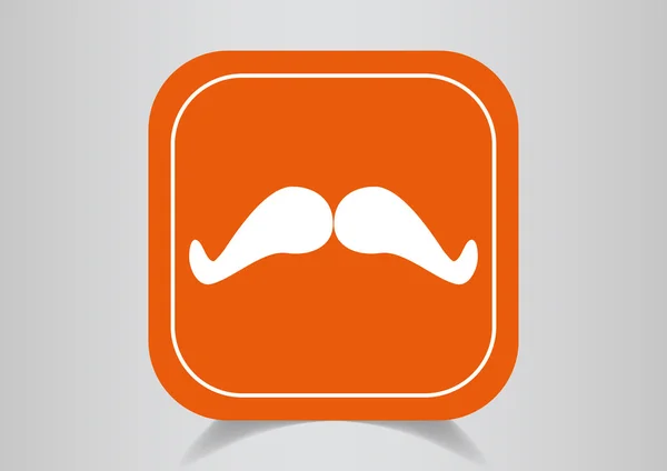 Retro mustache web icon — Stock Vector