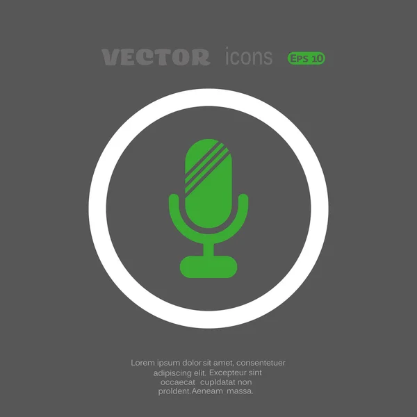 Icona web del microfono — Vettoriale Stock