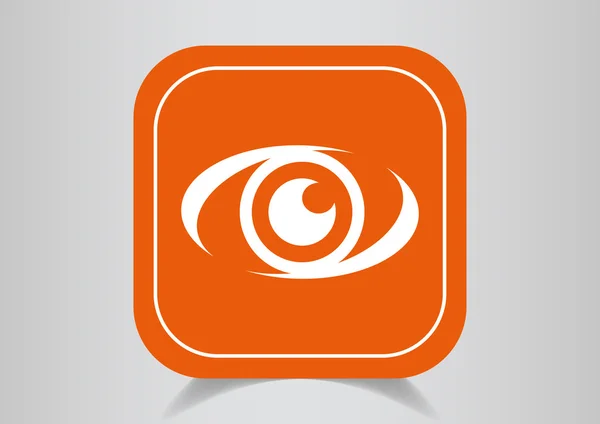 Icon on the orange button — Stock Vector