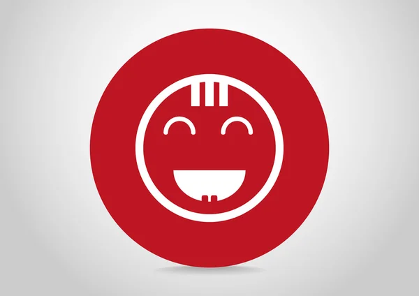 Happy boy web icon — Stock Vector