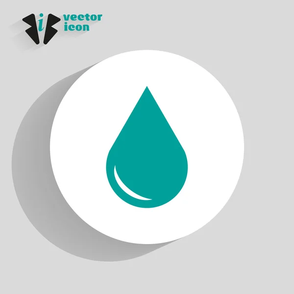 Liquid Droplet Web-Ikone — Stockvektor