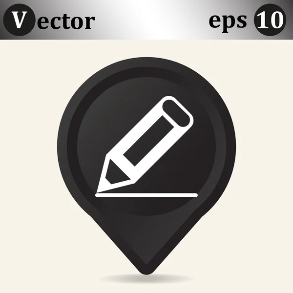 Icono web a lápiz — Vector de stock
