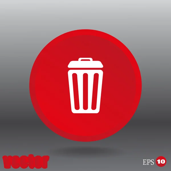 Basura puede icono web . — Vector de stock