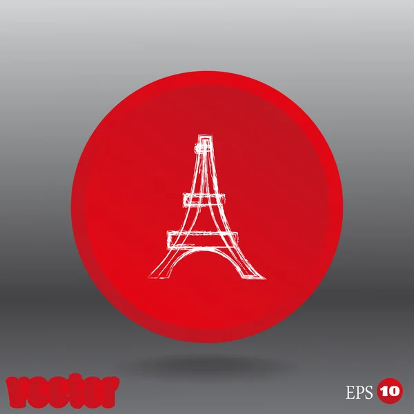 Icono web Torre Eiffel — Vector de stock