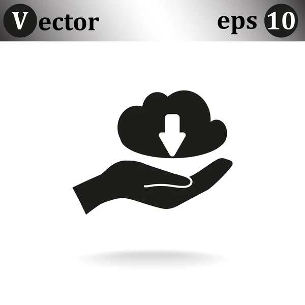 Descargas de archivos de nube — Vector de stock